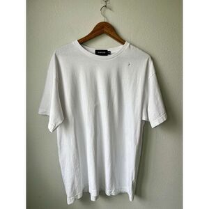 Talentless Men's Premium Cotton Short‎ Sleeve T-Shirt Medium White Relaxed Fit